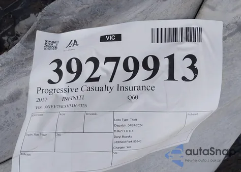 2017 Infiniti Q60 3.0T Premium from USA, damaged, VIN JN1EV7EKXHM363326